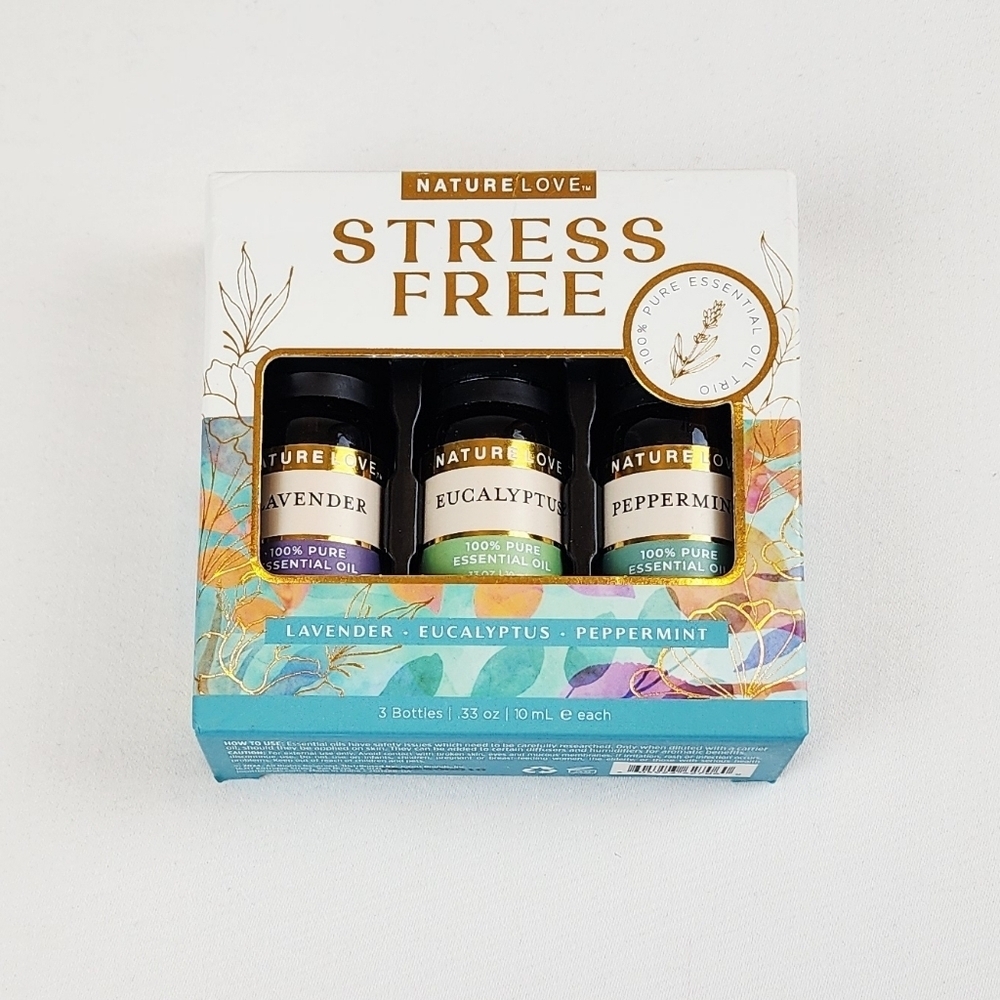 Nature Love Stress Free 100% Pure Essential Oils Set Of 3